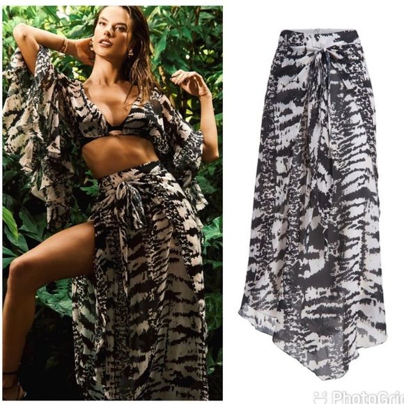 NEW PatBO x Alessandra Ambrosio Maxi Skirt Size 2 - Picture 1 of 14